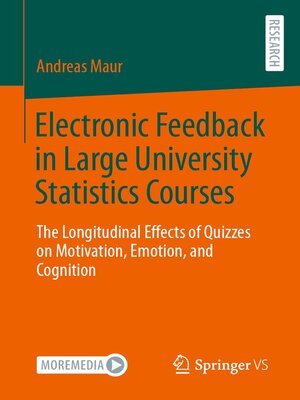 cover image of Electronic Feedback in Large University Statistics Courses